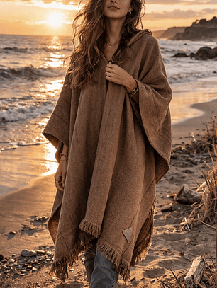 Poncho Golden Premium Cafe Capucha