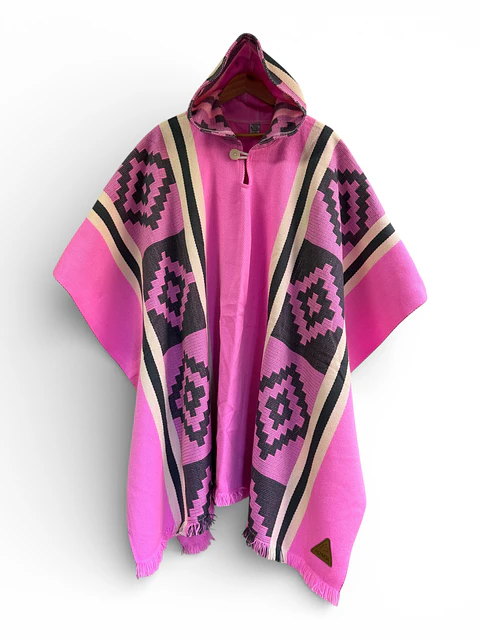 Poncho Araucano Rosa