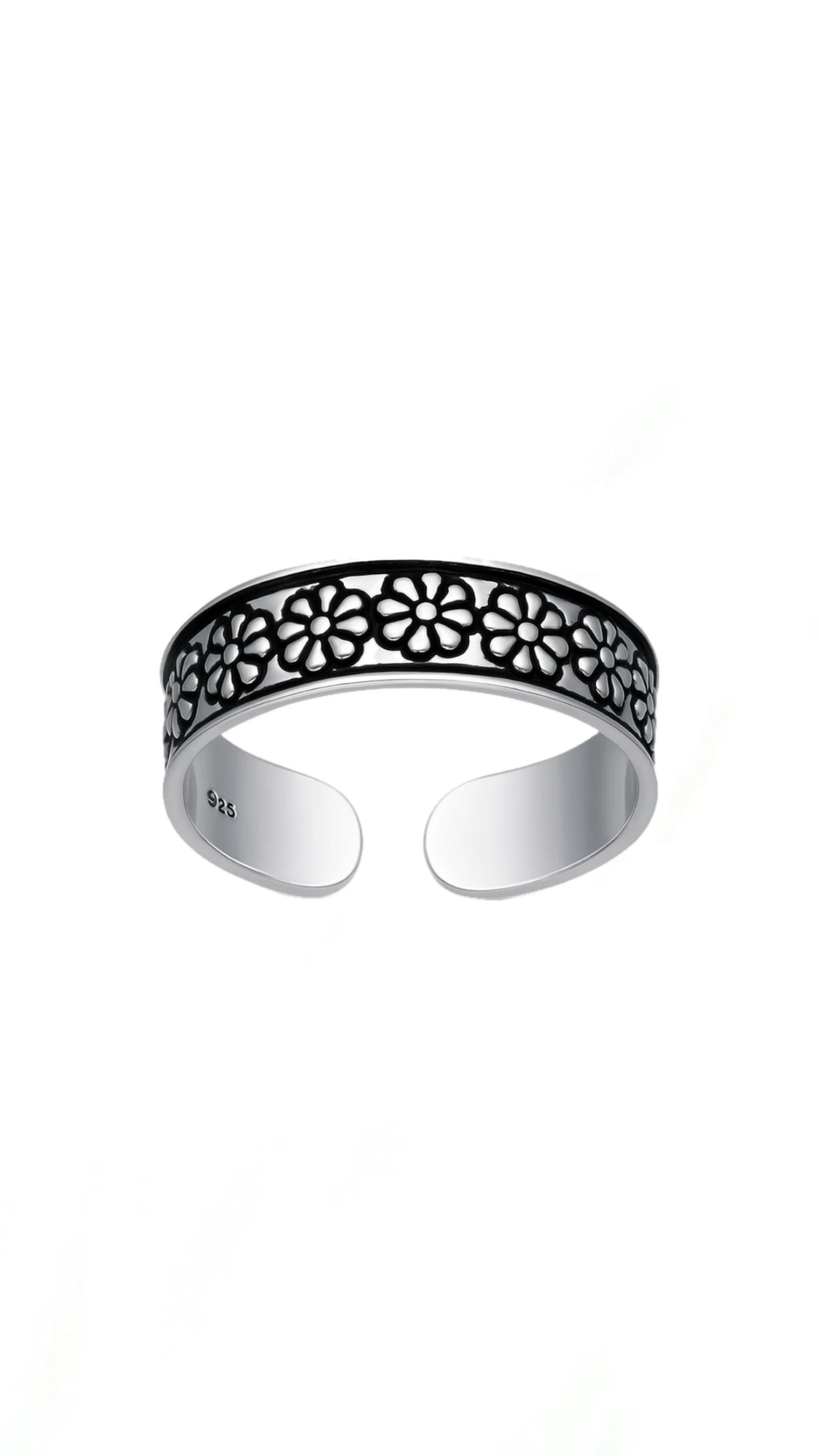 Anillo midi flores