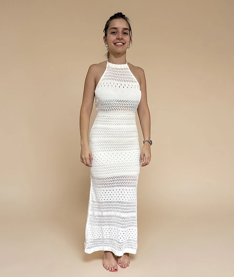 Vestido Hilo Blanco Alpakia