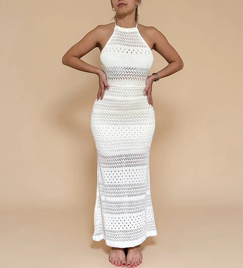 Vestido Hilo Blanco Alpakia