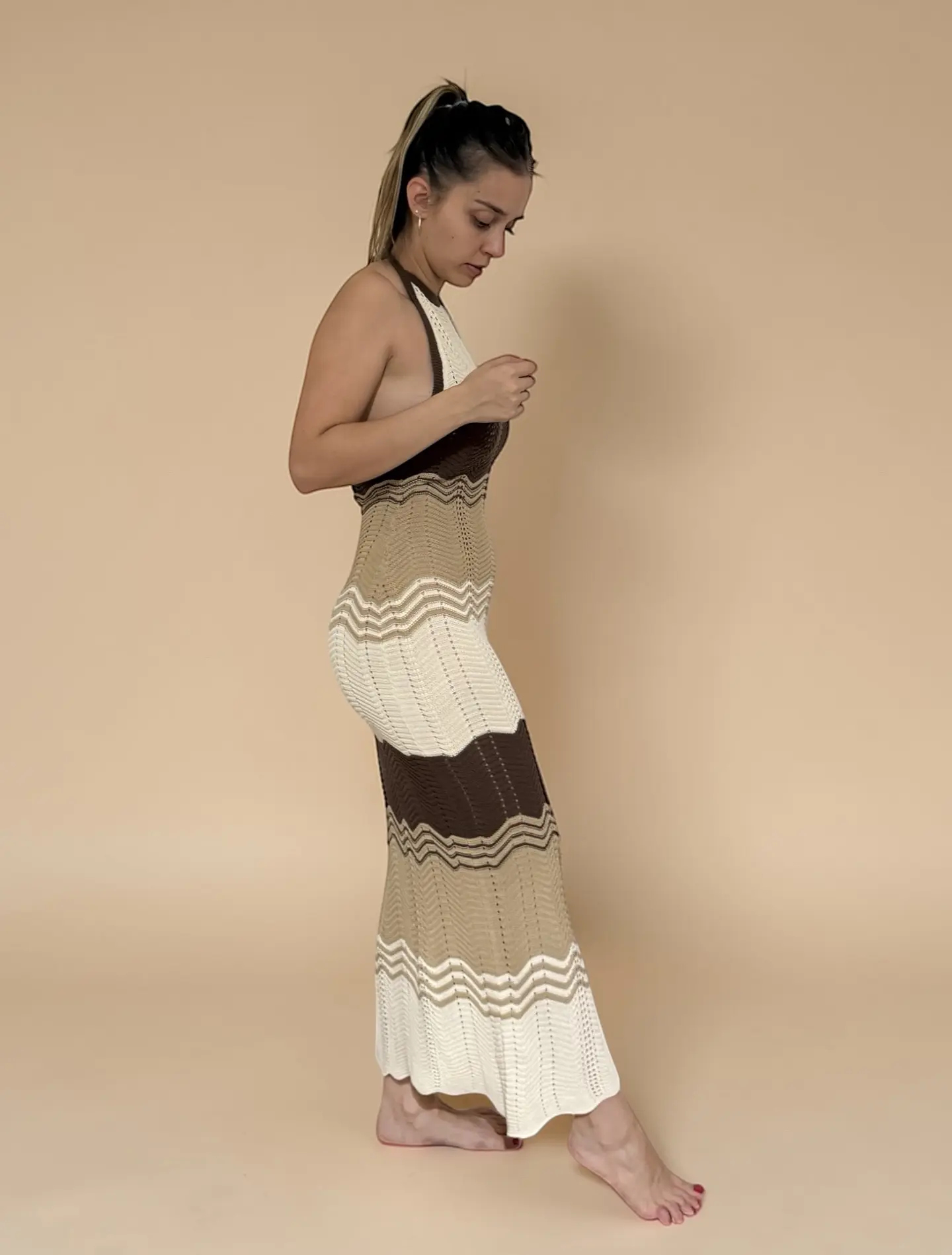 Vestido Hilo Cafe Alpakia 1