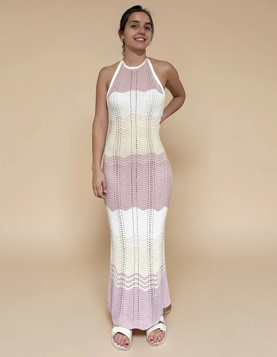 Vestido Hilo Palo Rosa Alpakia 2