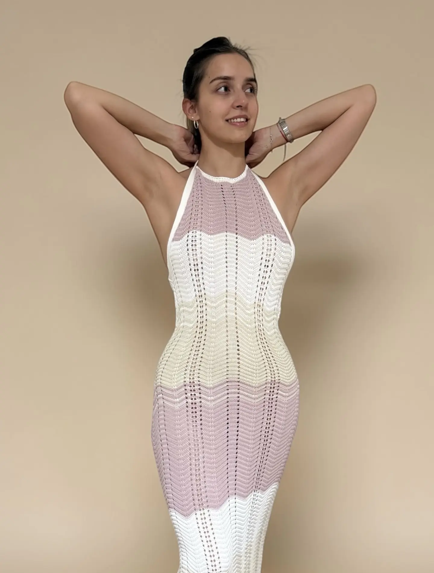 Vestido Hilo Palo Rosa Alpakia 1