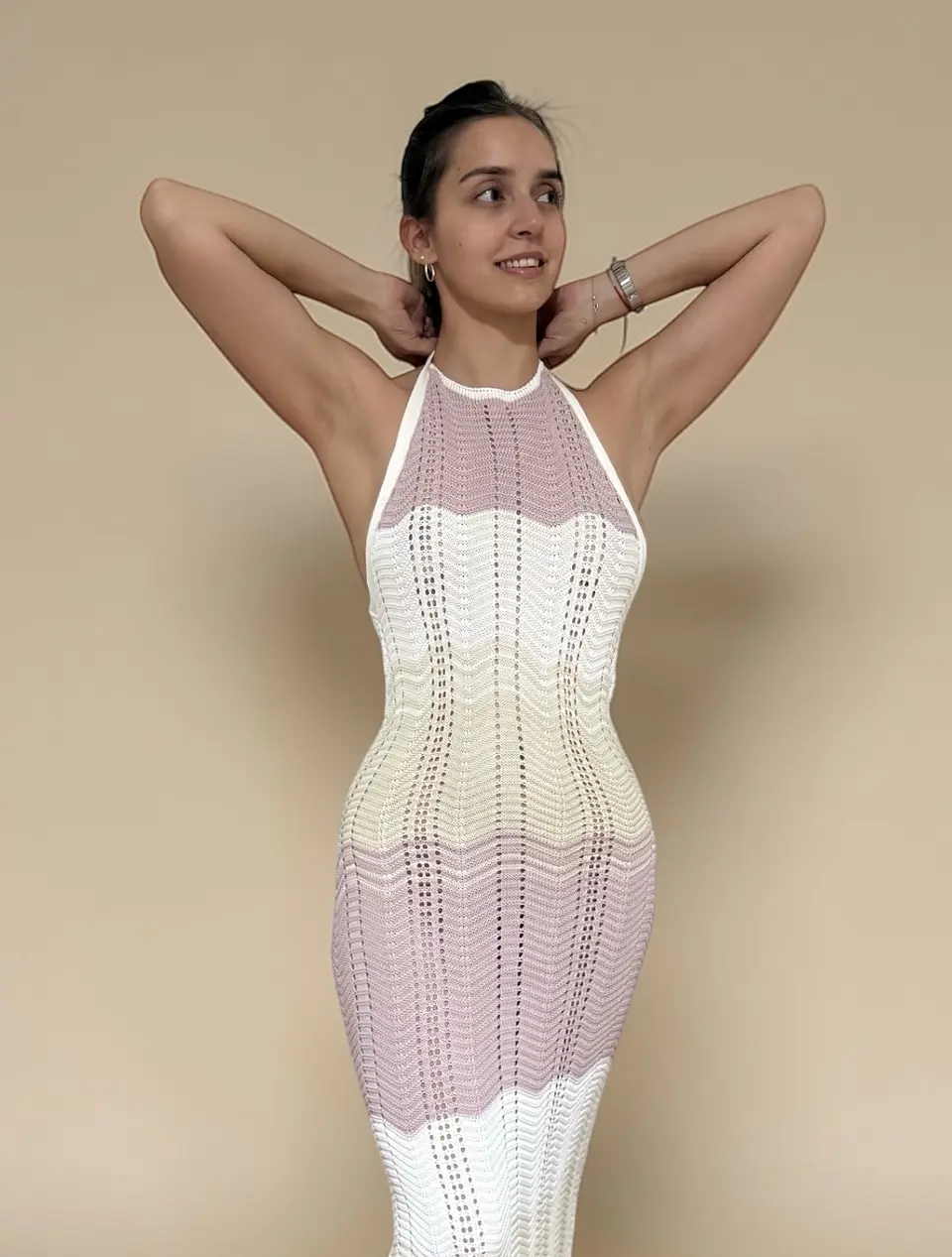 Vestido Hilo Palo Rosa Alpakia 1