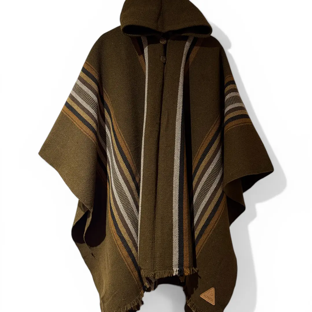 Poncho Verde Musgo Raya 1
