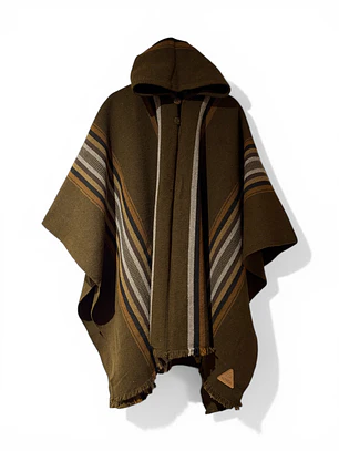 Poncho Verde Musgo Raya