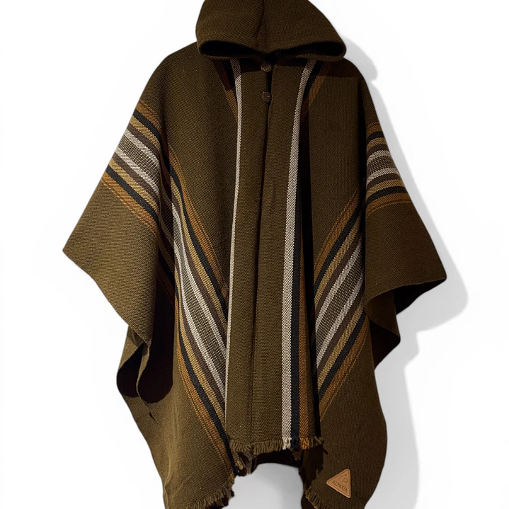 Poncho Verde Musgo Raya 1