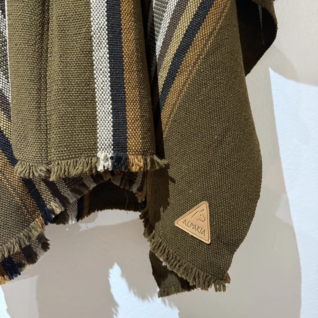 Poncho Verde Musgo Raya 4