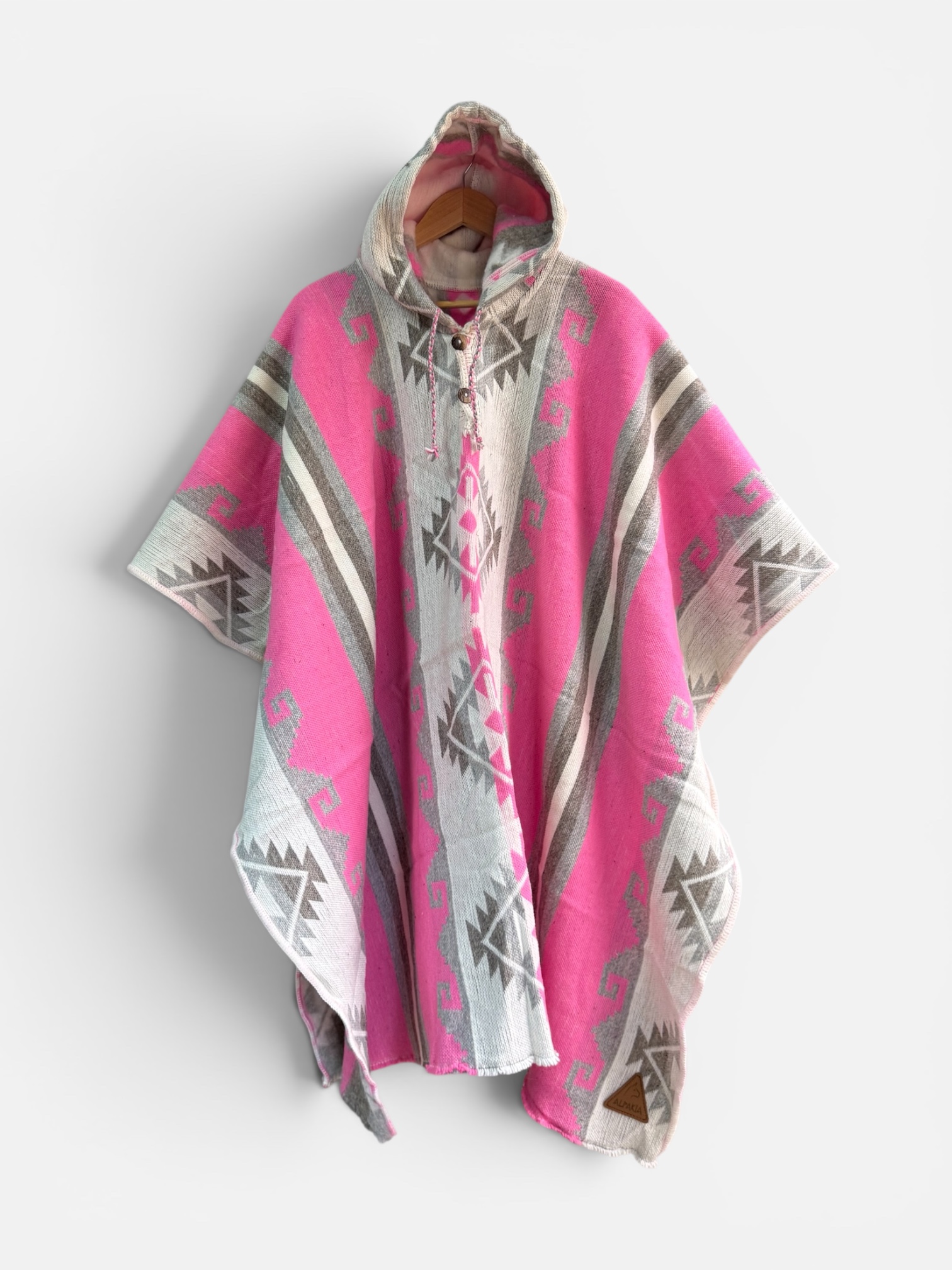 Poncho Telar Maya Rosa