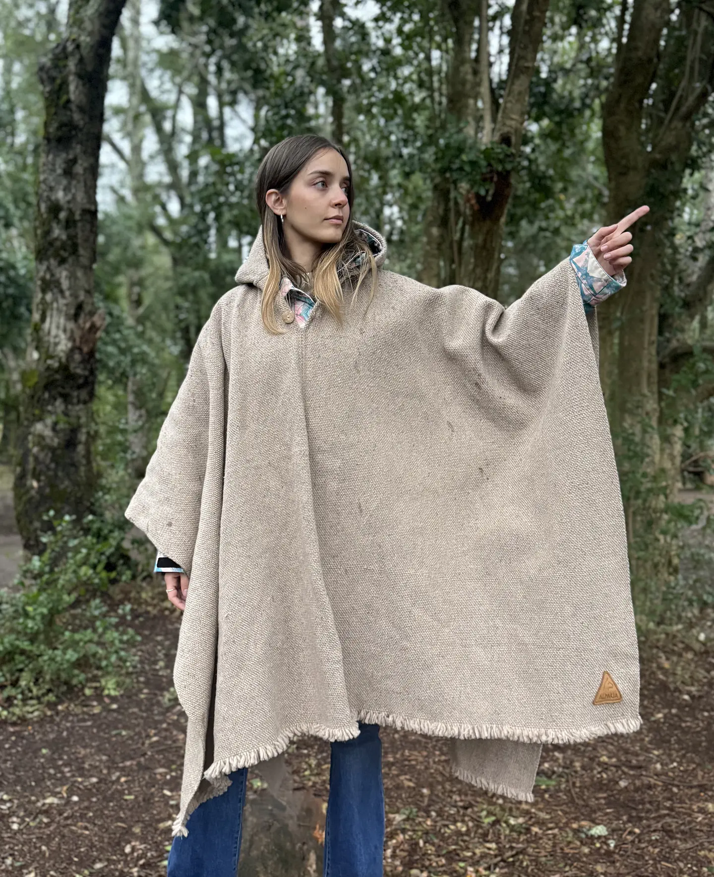 Poncho Premium Beige 3
