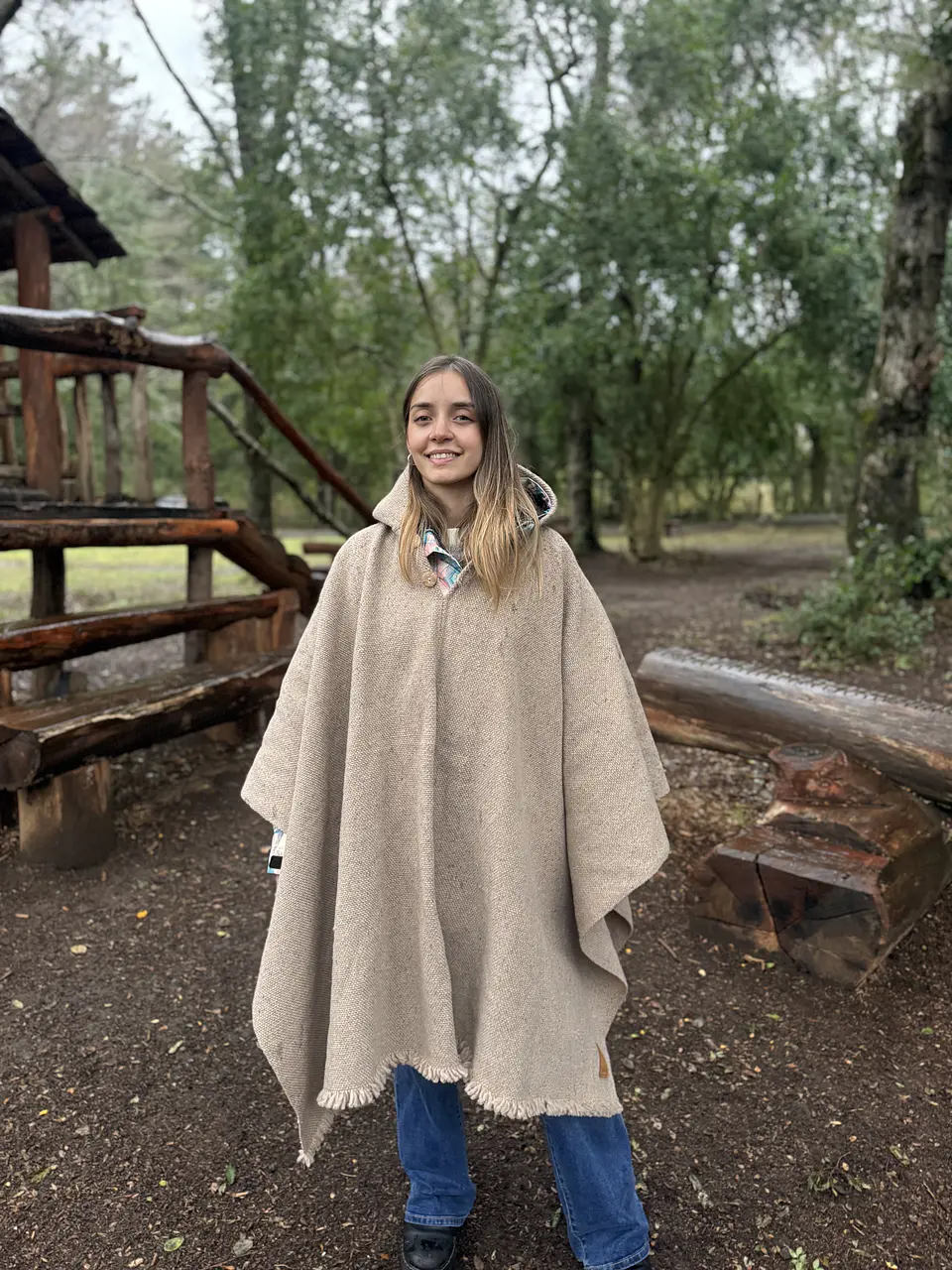 Poncho Premium Beige 6