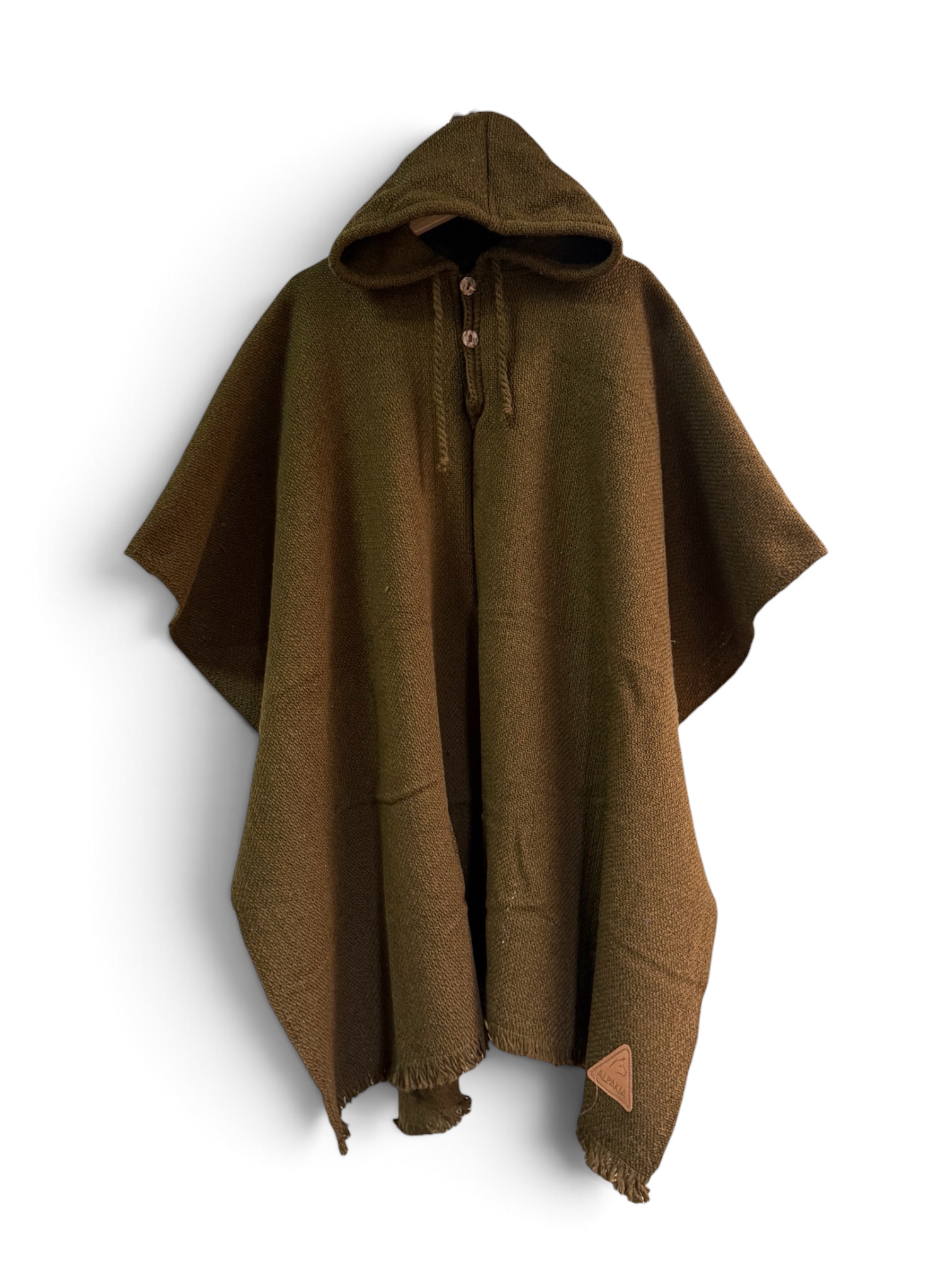 Poncho Capucha Verde Musgo