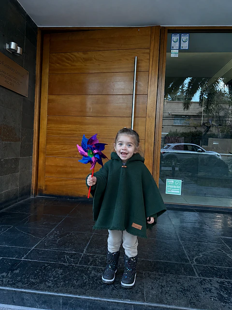 Poncho Niño/a Verde Musgo