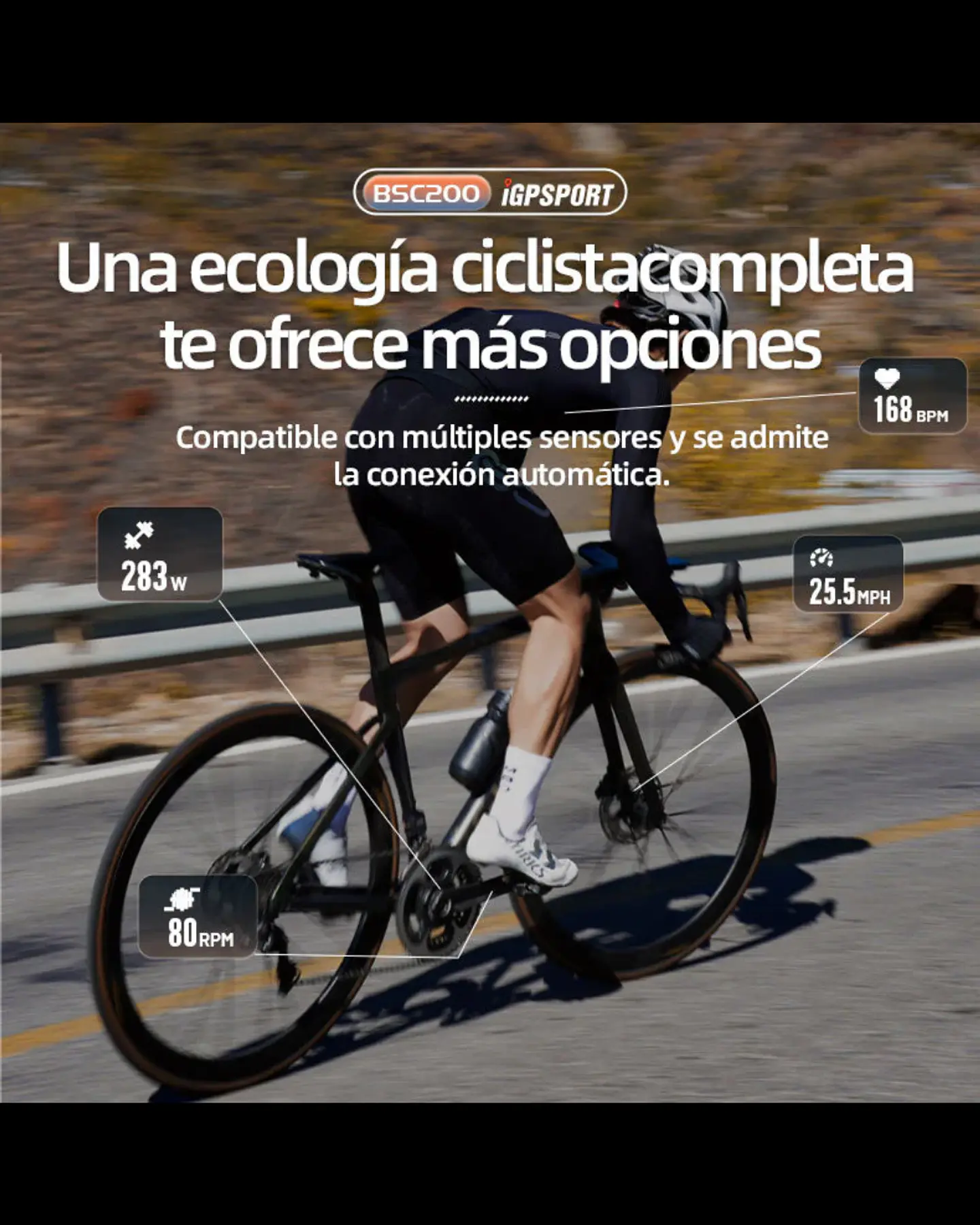 Ciclocomputador iGPSPORT BSC200 2