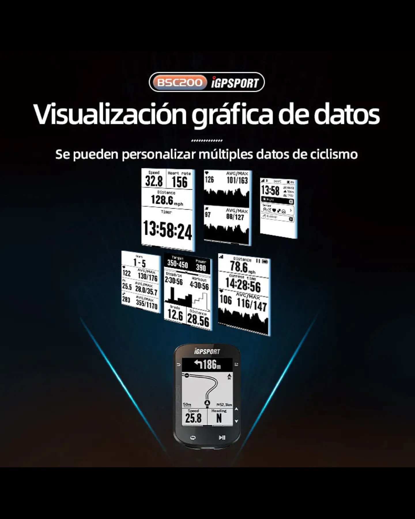 Ciclocomputador iGPSPORT BSC200 3