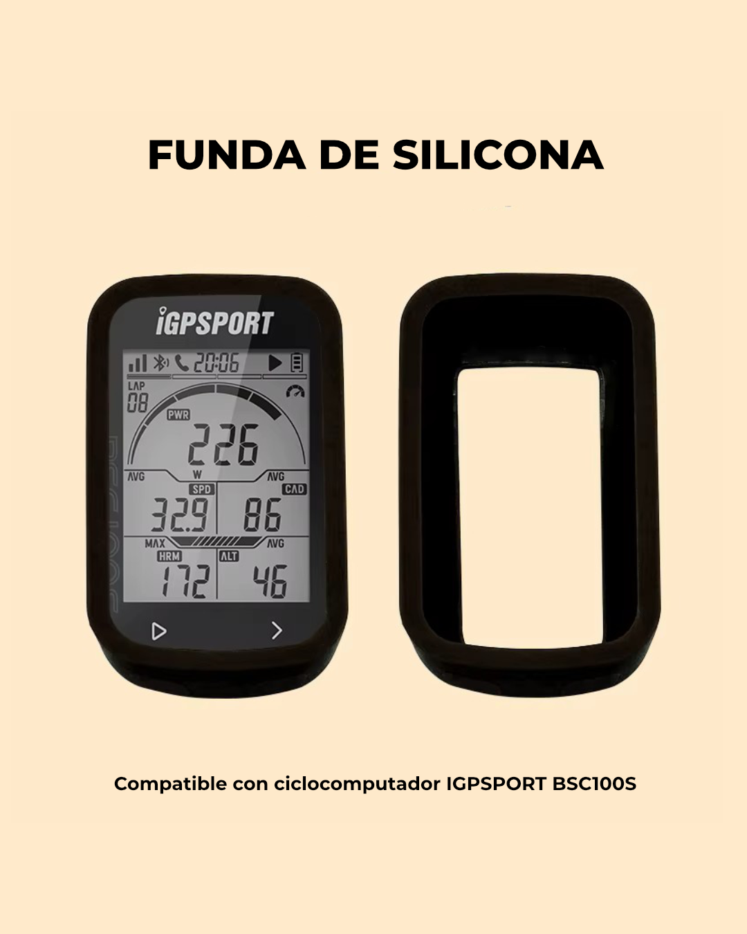 FUNDA DE SILICONA PARA CICLOCOMPUTADOR IGPSPORT IGS618 O IGS620