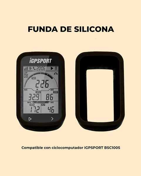 Funda silicona + Lamina + Correa para iGPSPORT BSC100S