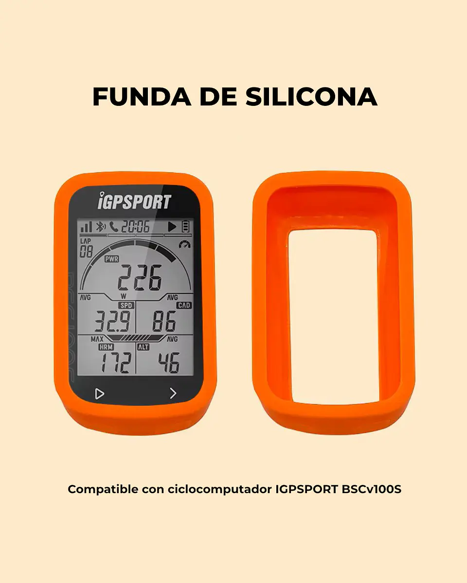 Funda silicona + Lamina + Correa para iGPSPORT BSC100S 2