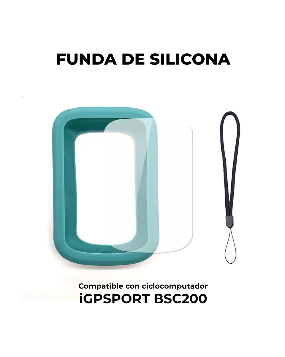 Funda silicona + Lamina + Correa para iGPSPORT BSC200 2
