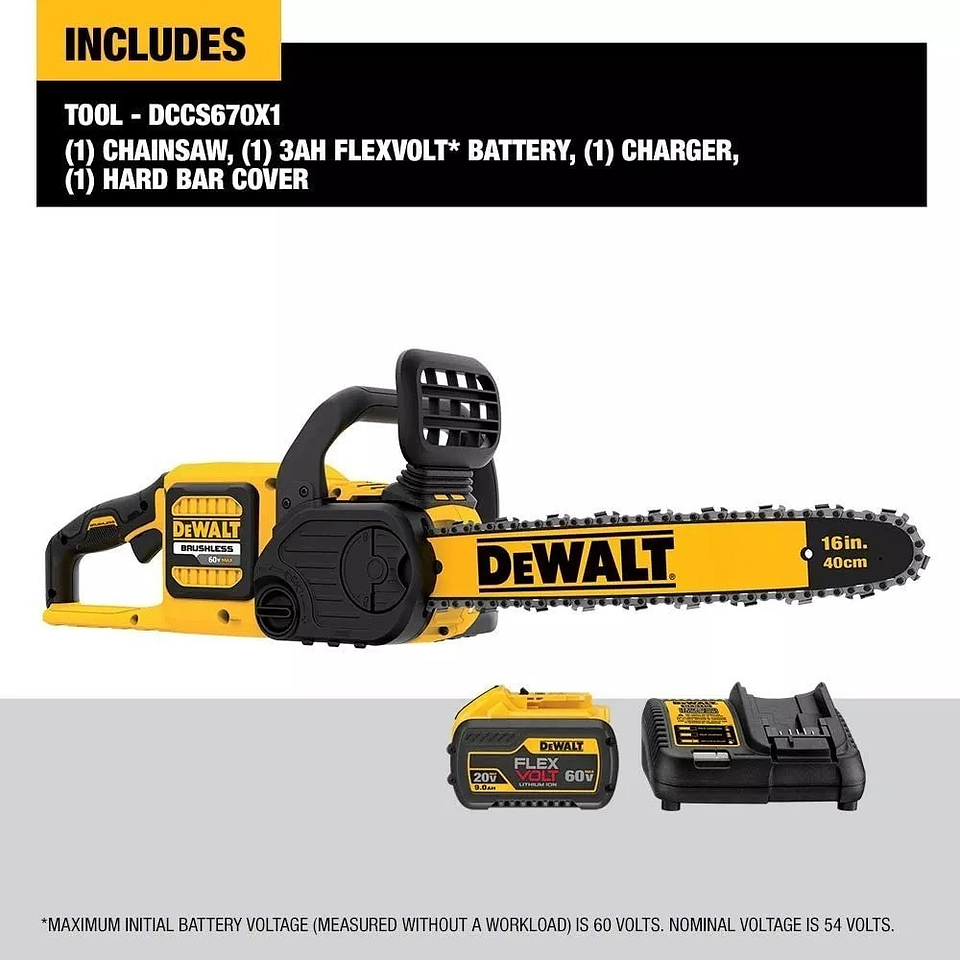 Motosierra Eléctrica Dewalt Dccs670x1 60v 1