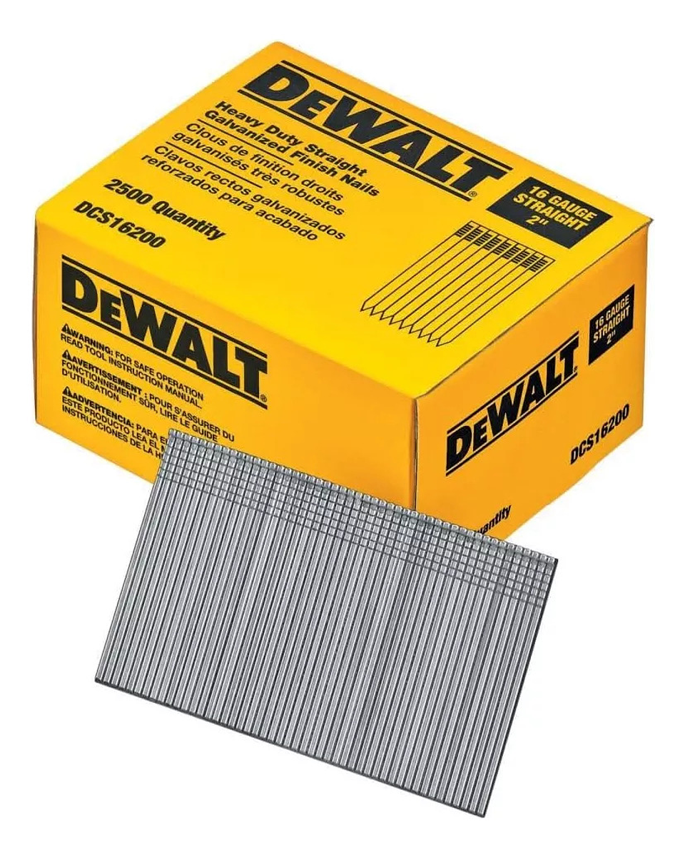 Caja De 2500 Clavos Recto 16ga 2 Dewalt Dcs16200 1