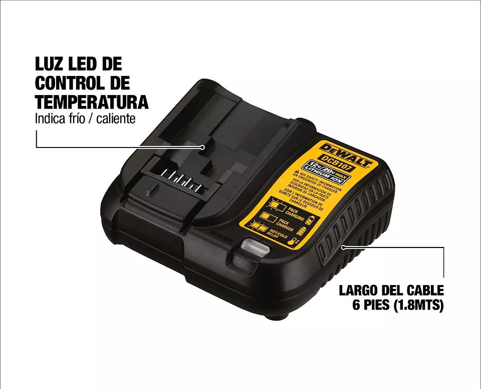 Cargador De Bateria Dewalt 20v Dcb 107 2