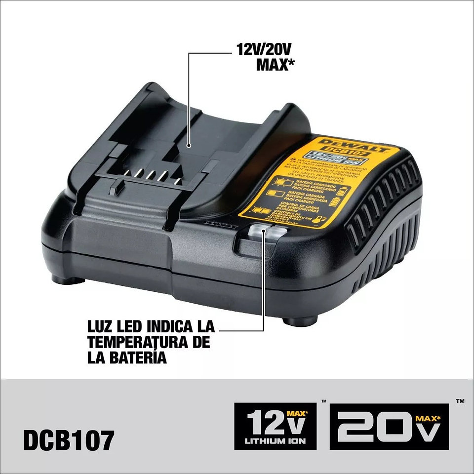 Cargador De Bateria Dewalt 20v Dcb 107 3