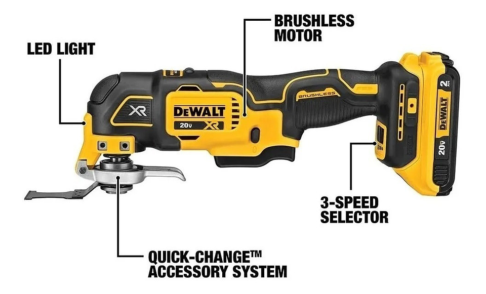 Kit De Herramientas Oscilante Dewalt Xr - Dcs356sd1 2