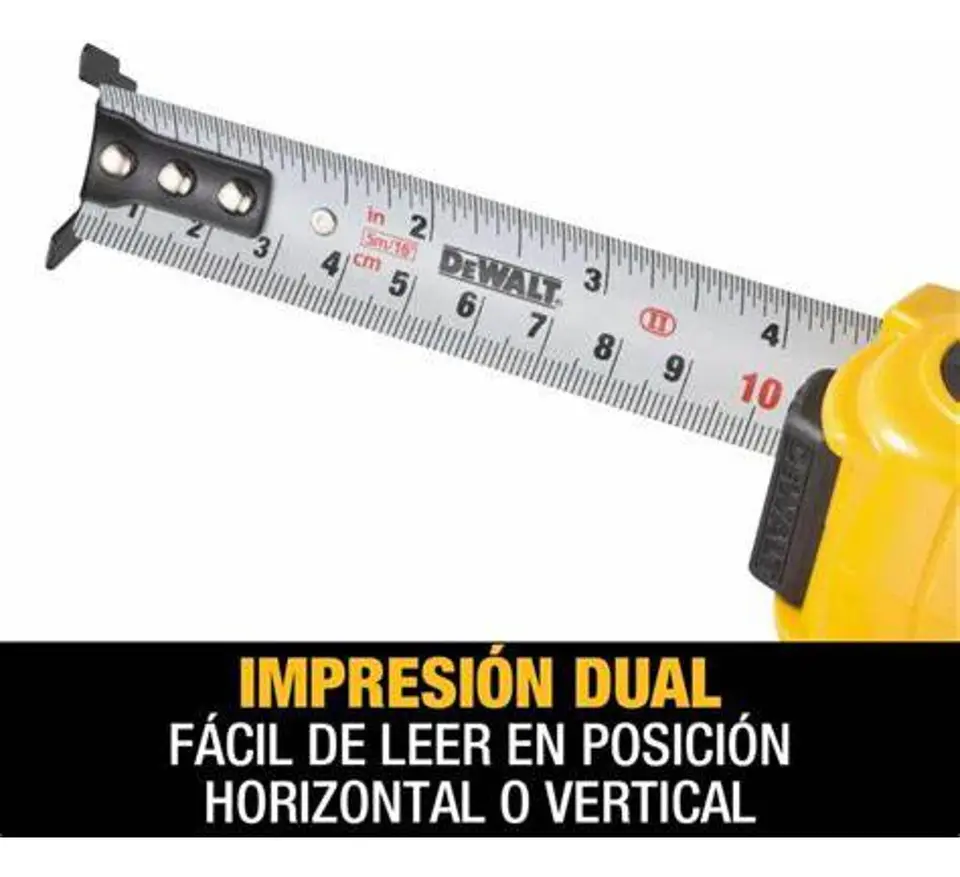 Huincha De Medir 5m/16' Diseño Compacto Dewalt DWHT34192L 5