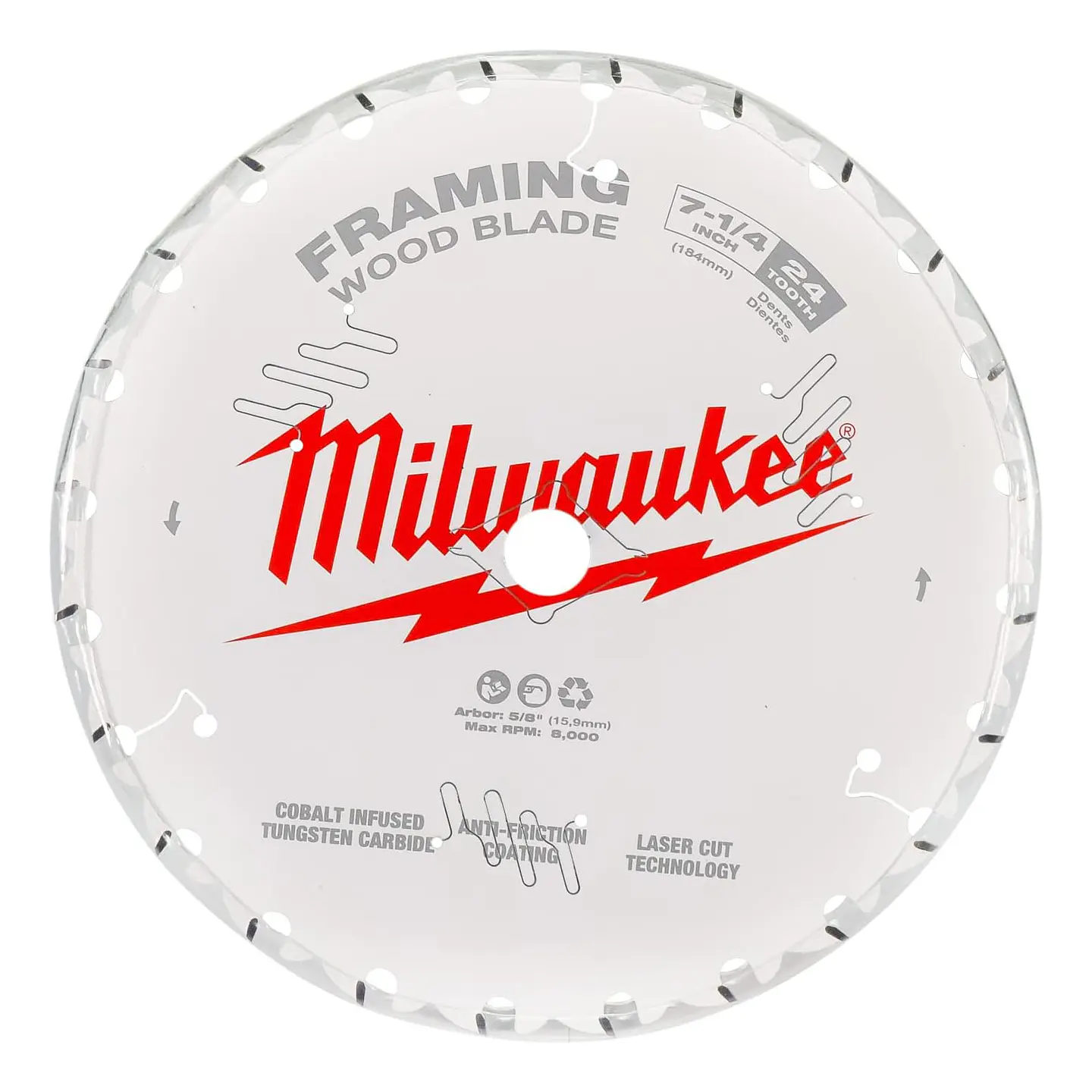 Disco Sierra Circular 7-1/4 De 24 Dientes Milwaukee 1
