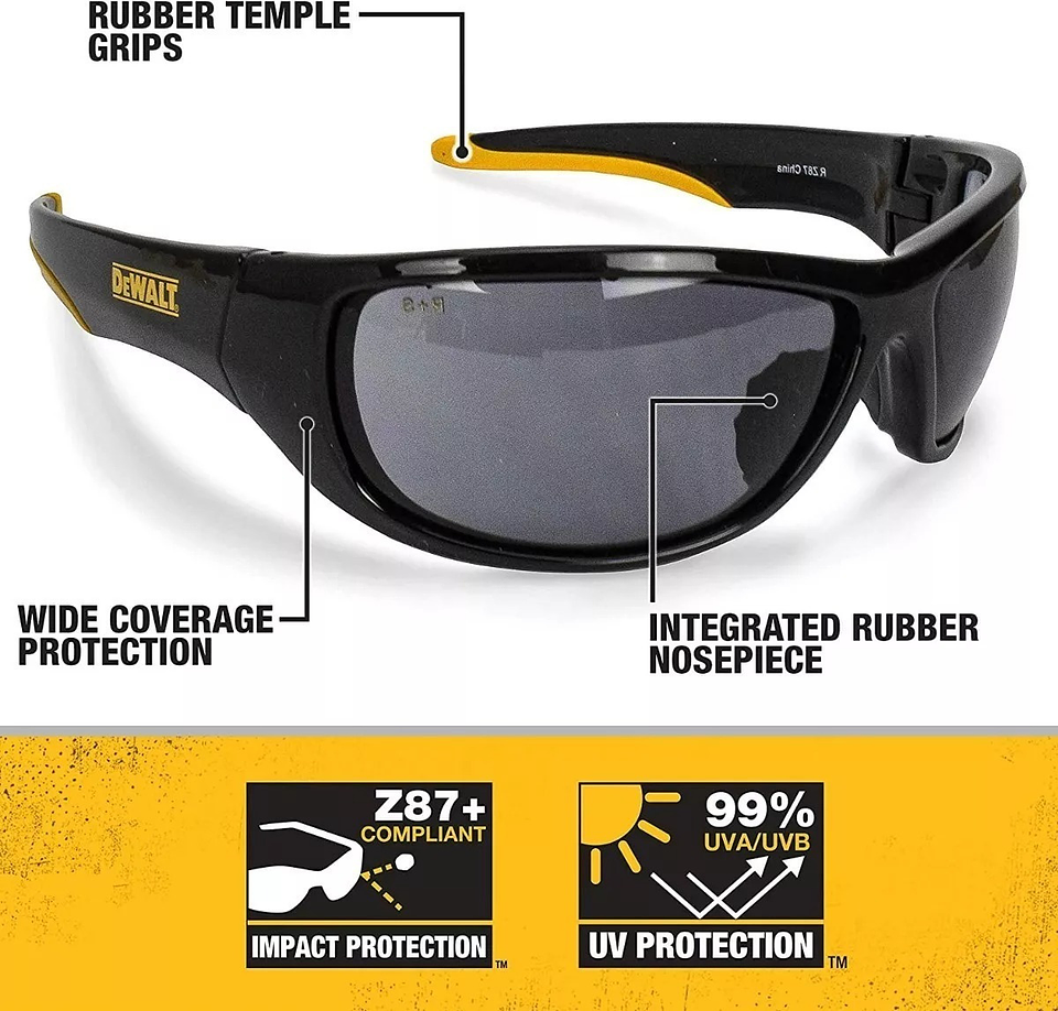 Lentes De Seguridad Dewalt Dominator Smoke  3