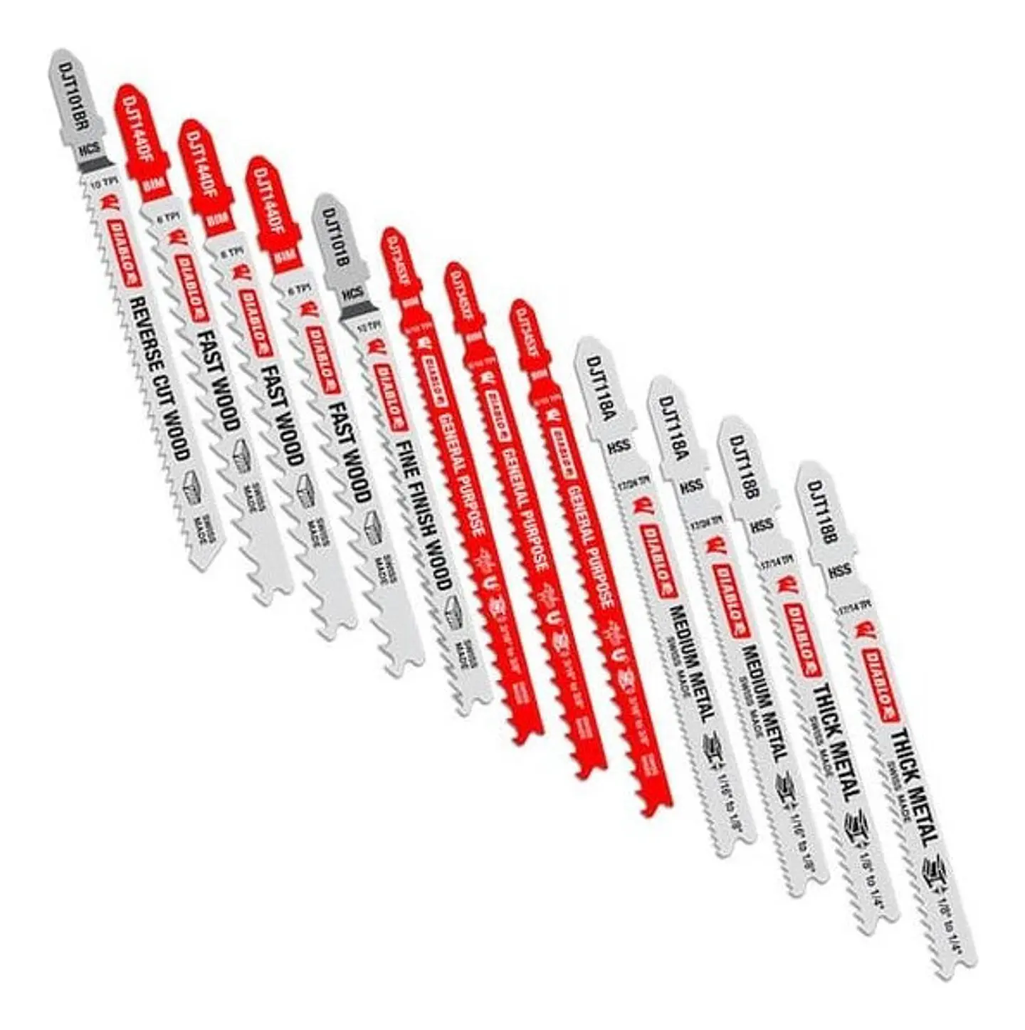 Hojas De Sierra Caladora, Vástago En T(12 Uni.) Diablo 2