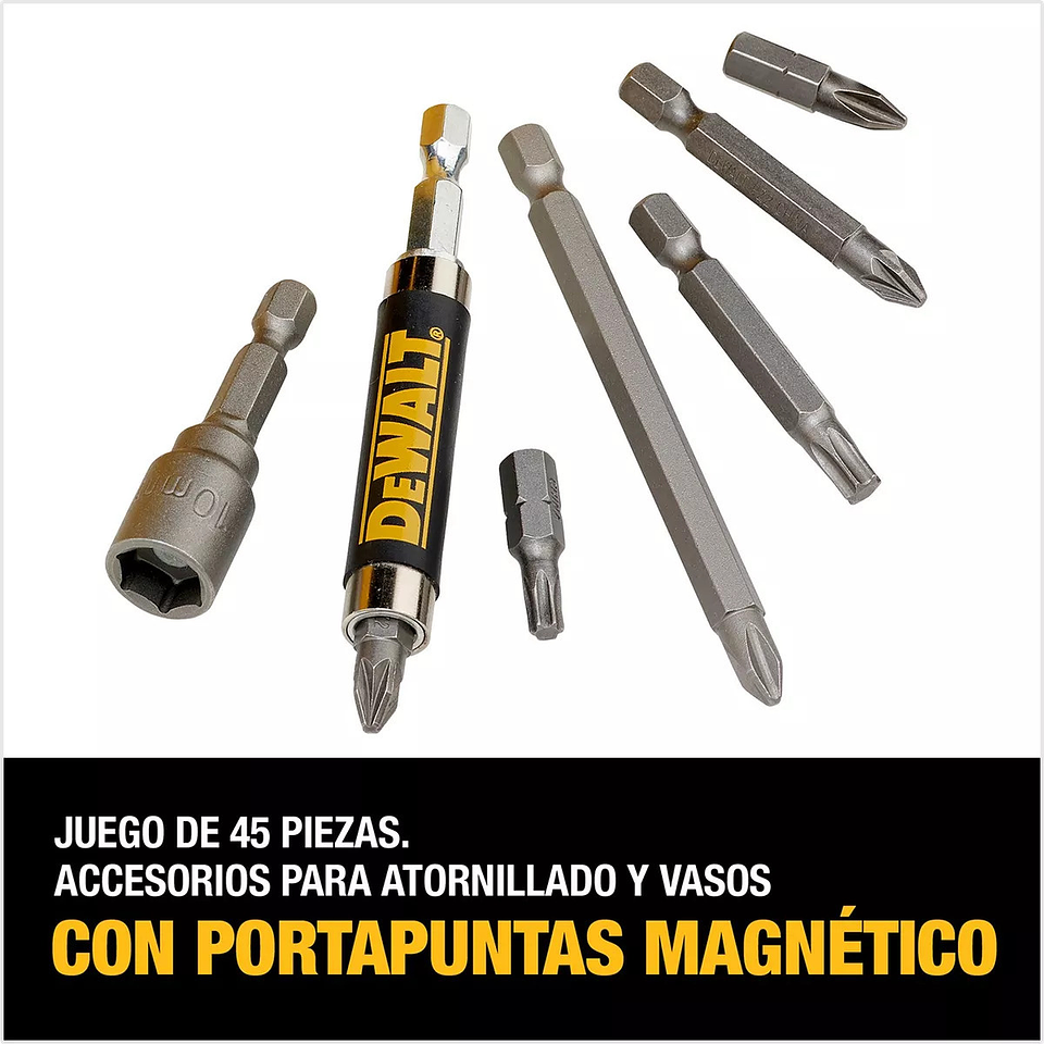 Set 45 Pzas Atornillar De Alto Rendimiento Dewalt DT71702-QZ 3