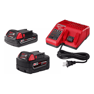 Kit Baterias 5ah + 2ah Redlithium Milwaukee 48-59-1852