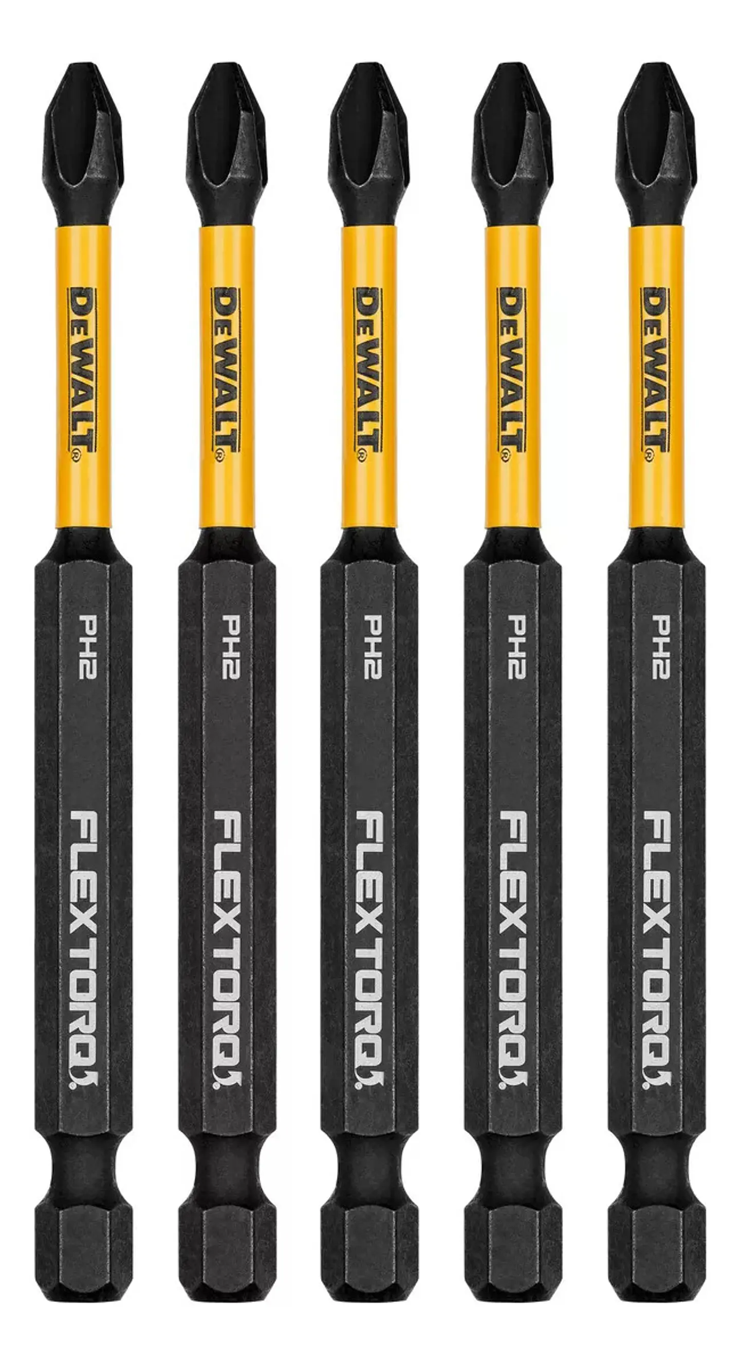 Set 5 Puntas Phillips 3-1/2 Flextorq Dewalt Dwaf3ph2ir5  2