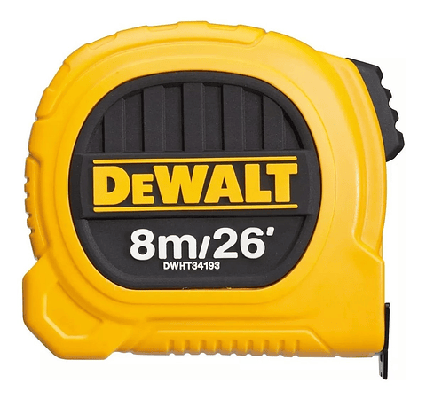 Huincha De Medir 8m/26' Diseño Compacto Dewalt DWHT34193L
