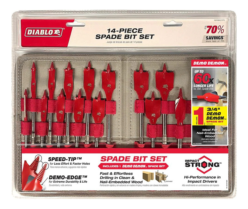 Juego De Brocas Paleta De Acero Diablo (14 Piezas) 1