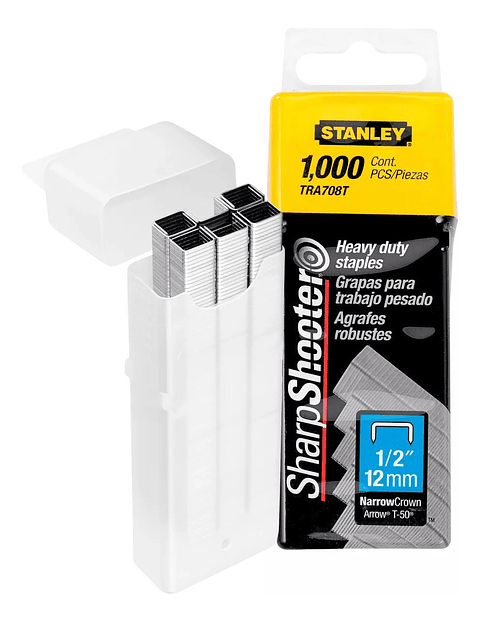 Grapas Para Trabajo Pesado 1/2stanley 1.000pzs Tra708t