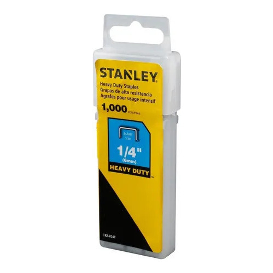 Grapas Stanley 1/4 (6mm) Caja 1000 Unidades Tra704t 1
