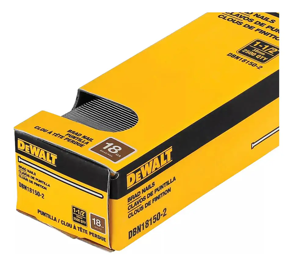 Caja De 2500 Clavos Puntilla 18ga 1-1/2 Dewalt DBN18150 1