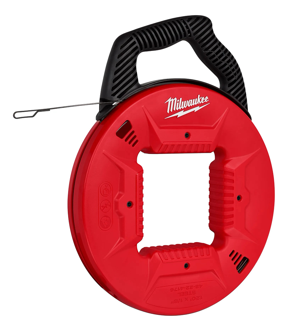 Laucha Pasacable 15mts De Acero 1/4 Milwaukee 48-22-1881 2