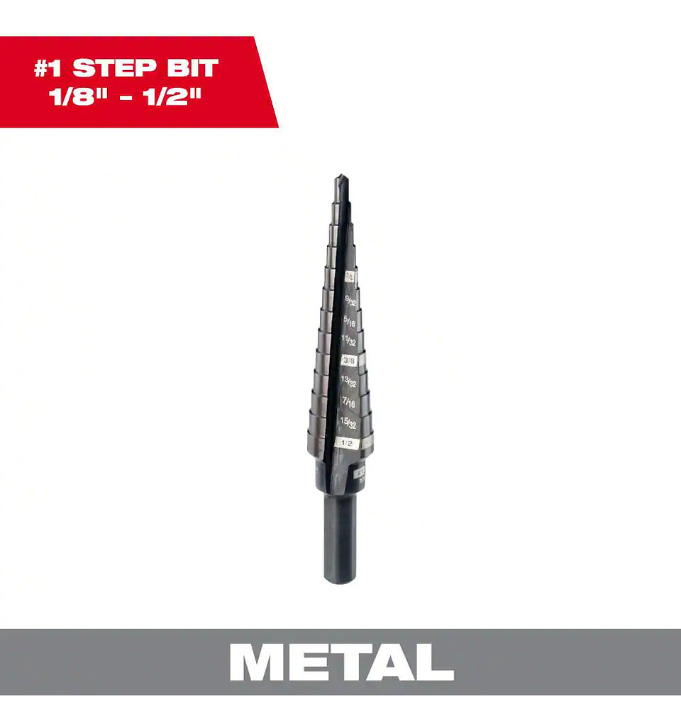 Milwaukee - Broca Cono Escalonada 48-89-9201 3.2 A 12mm  2