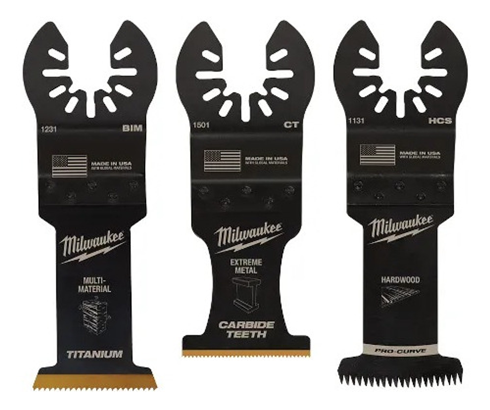 Accesorios Oscilantes Milwaukee Usa-3 Piezas 49-10-9001 2