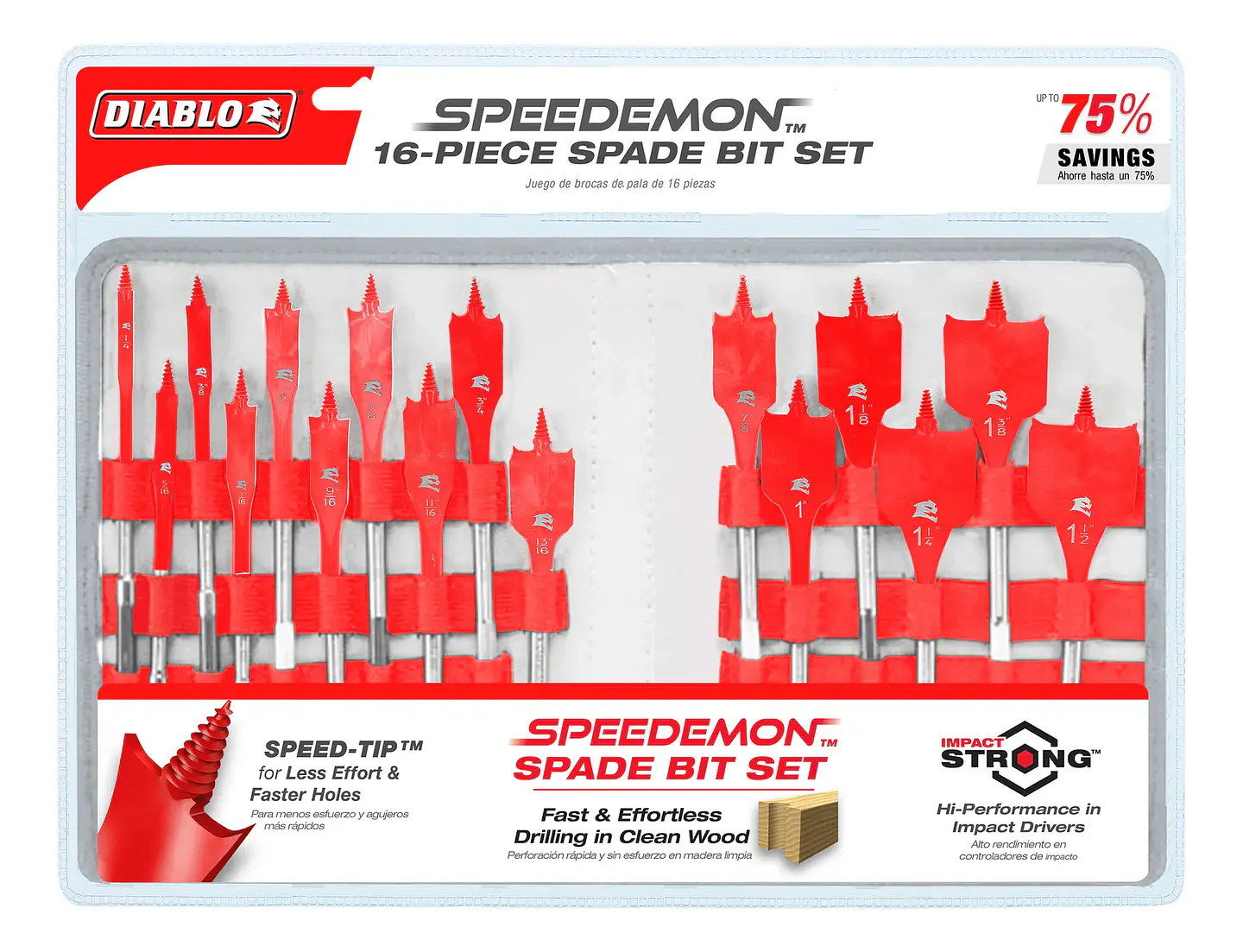 Brocas Paleta Diablo Speedemon 16 Piezas Dsp2980-s16 1
