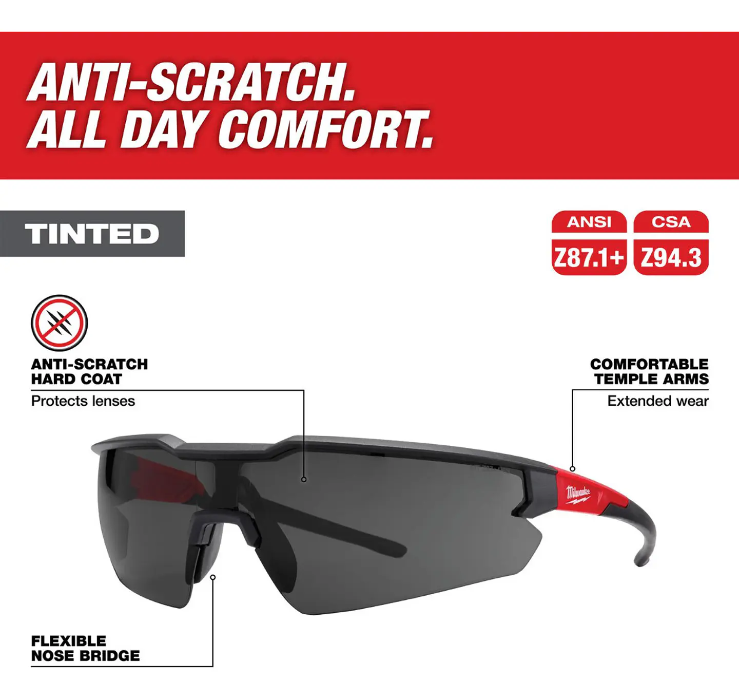 Lentes De Seguridad Milwaukee Oscuras 3