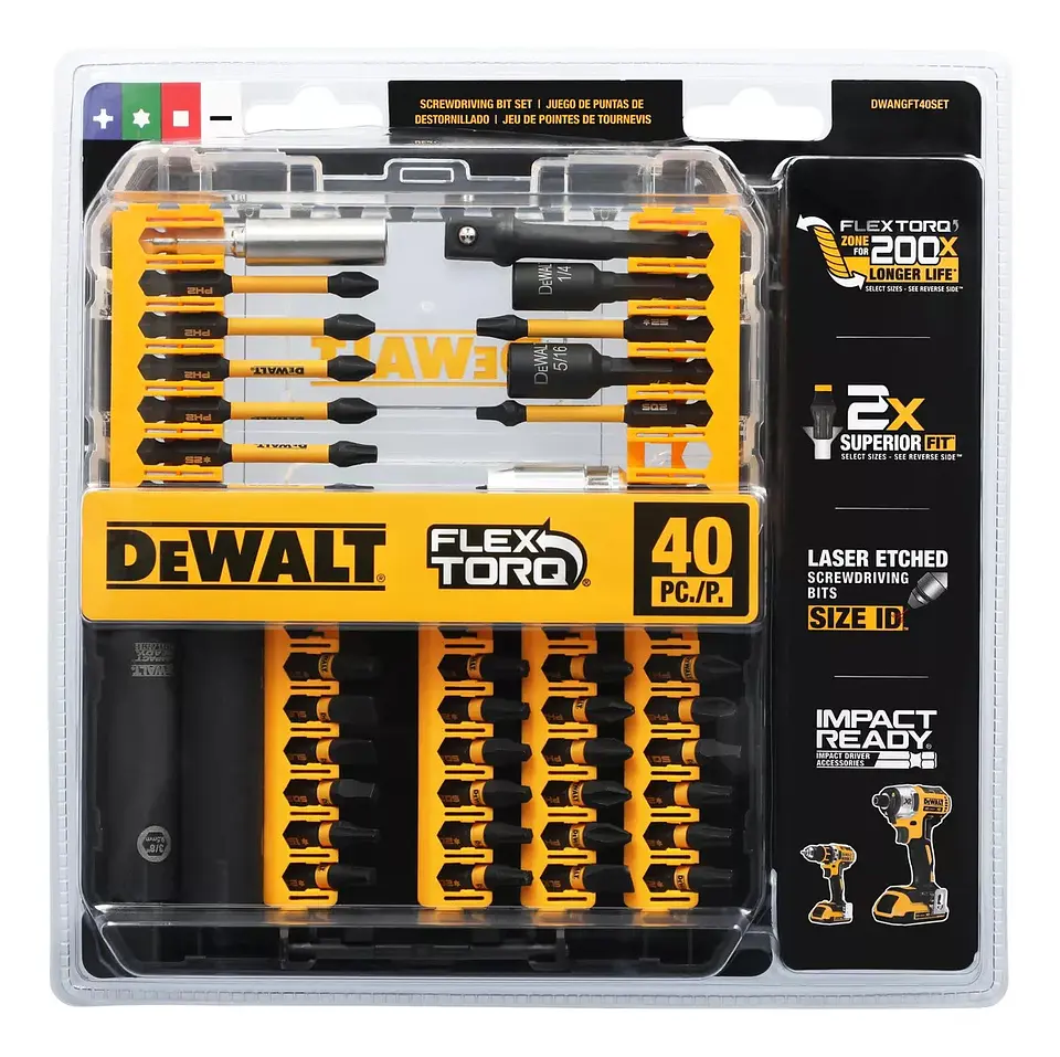 Set Atornillar 40 Pza Impact Flextorq Dewalt Dwangft40ir  5