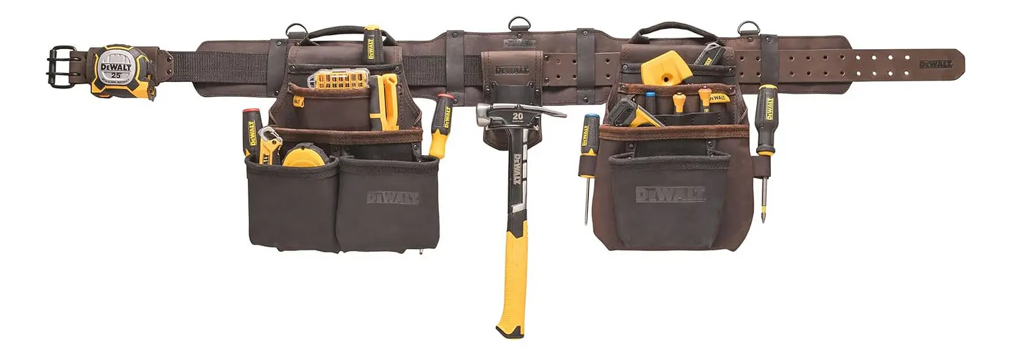 Cinturón Porta Herramienta 18 Bolsillos Ajustable Dewalt 2