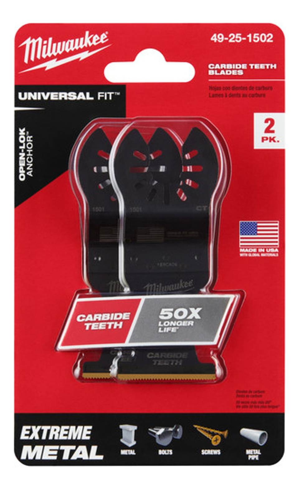 Accesorios Oscilantes Milwaukee Usa- 2 Piezas 1-3/8 In. 1