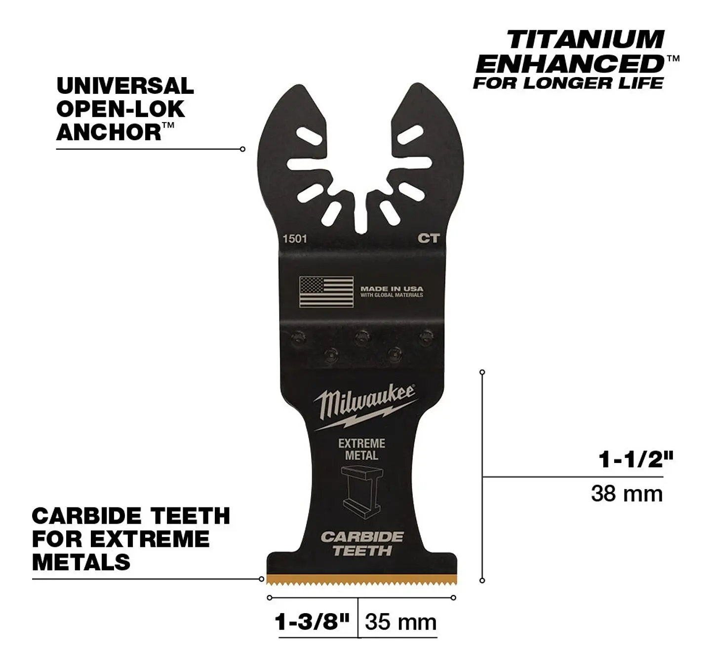 Accesorios Oscilantes Milwaukee Usa- 2 Piezas 1-3/8 In. 2